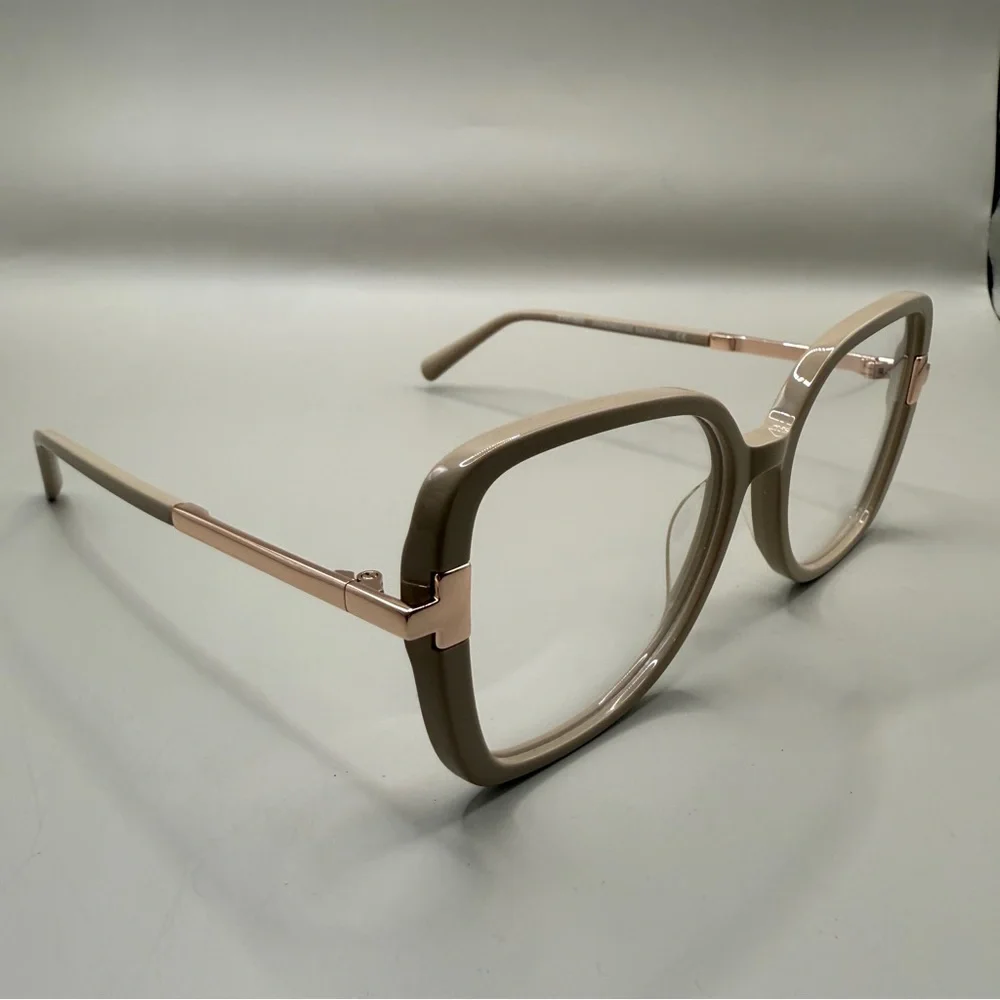 Zeelool Beige Square Glasses frame, No prescription